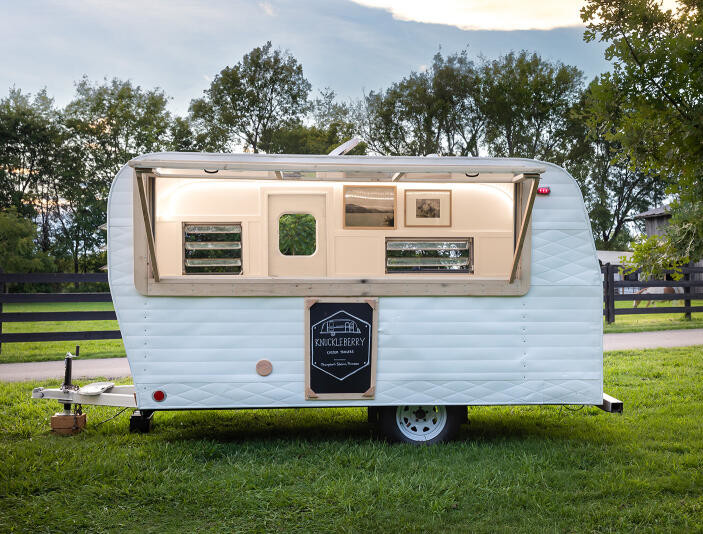 Finished camper by Knuckleberry Trailers
